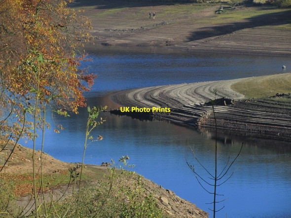 Photo 6"x4" Low water on Errwood Reservoir, Goyt Valley Burbage\/SK0472 c2015