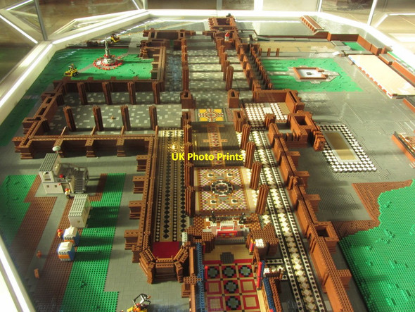Photo 6"x4" Chester Cathedral - Lego model of Cathedral under construction Chester c2015