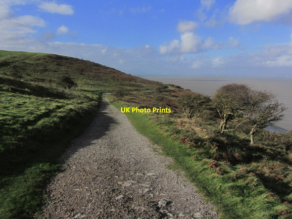 Photo 6"x4" Brean Down - trackway leading out to point on northern side Brean c2015