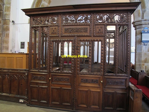 Photo 6"x4" Whalley parish church: St Anton's cage Whalley c2015