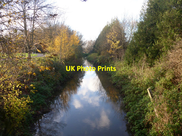 Photo 6"x4" Great Stour, Ashford,  looking upstream Ashford\/TR0042 c2015