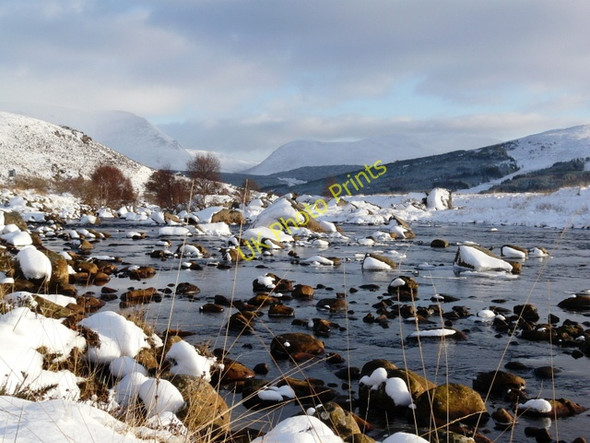 Photo 6"x4" Snow on the Blackwater River Black Bridge\/NH3770 c2009