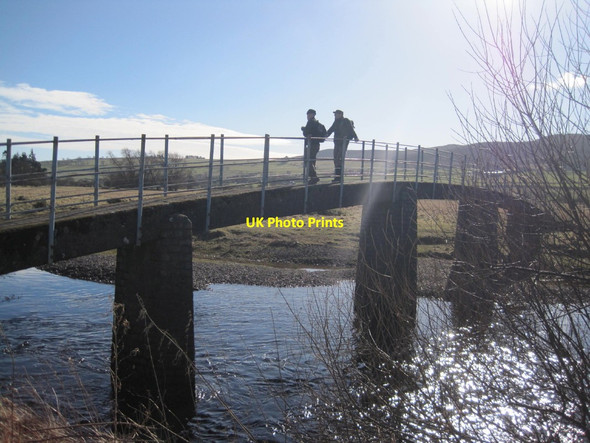 Photo 6"x4" Footbridge over the River Coquet Thropton c2015