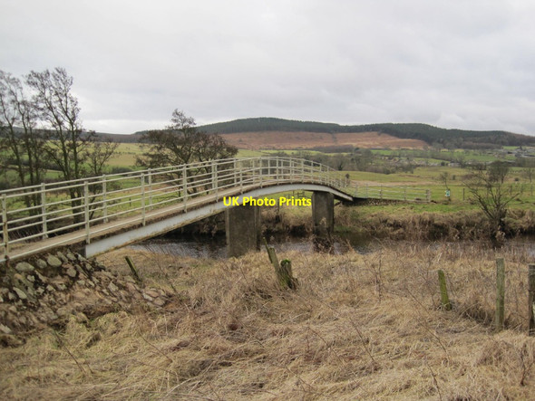 Photo 6"x4" Footbridge over the River Coquet Rothbury c2015