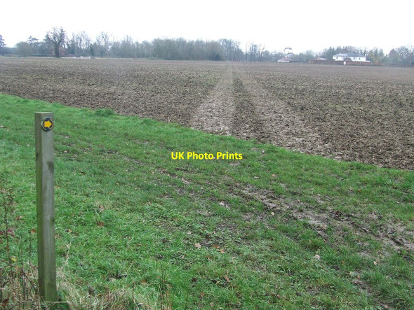 Photo 6"x4" Marked Footpath Burrough End c2015