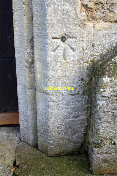 Photo 6"x4" Benchmark on St Laurence's Church Appleton\/SP4401 c2015