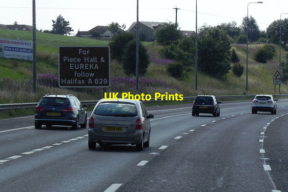 Photo 6"x4" Westbound M62, Ainley Top Elland c2015