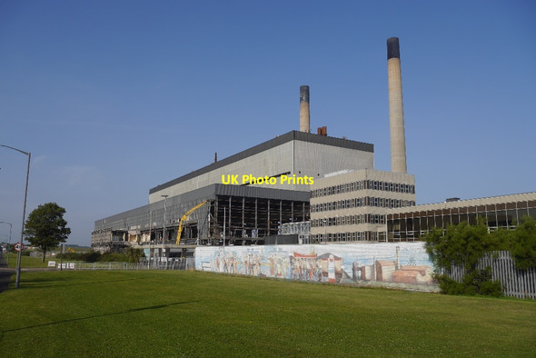 Photo 6"x4" Cockenzie power station during demolition Cockenzie and Port Seton c2015