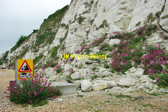 Photo 6"x4" Cliff fall, Eastbourne Meads\/TV6097 c2010