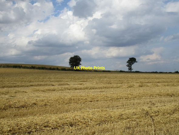 Photo 6"x4" Harvested fields by Red Hill Bakestone Moor c2015