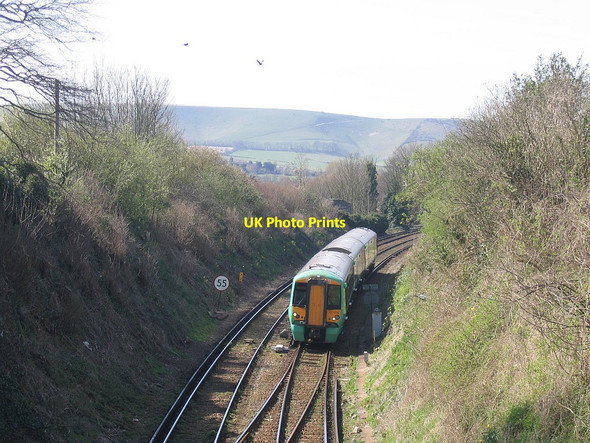 Photo 6"x4" Cutting east of Lewes station Lewes c2007