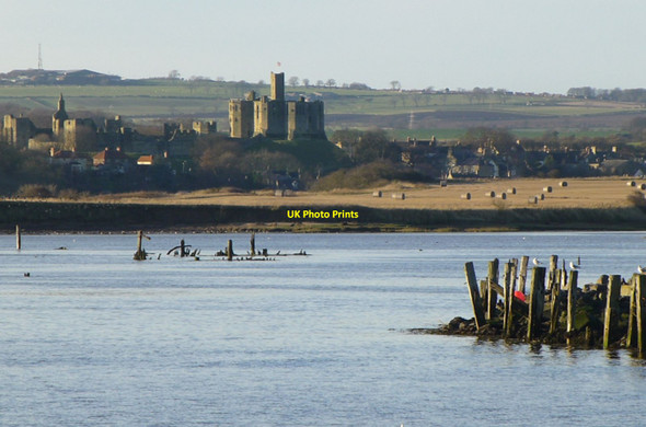 Photo 6"x4" Warkworth Castle from the quay at Amble Warkworth\/NU2406 c2015