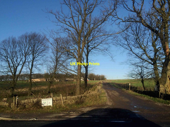 Photo 6"x4" Farm access road from the A57 to Moscar Cross Farm Hollow Meadows c2015