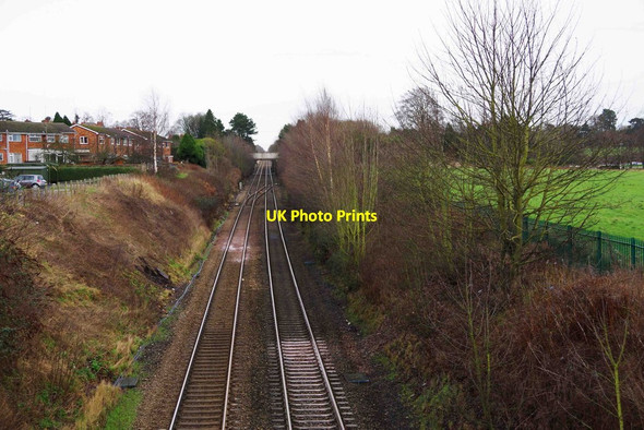 Photo 6"x4" Railway north of Bromsgrove Railway Station, Bromsgrove, Worcs Bromsgrove c2016