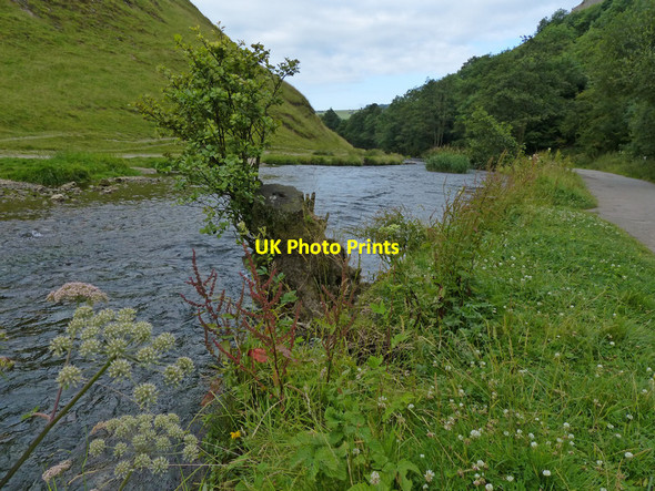 Photo 6"x4" The River Dove flowing through Dovedale Ilam c2014