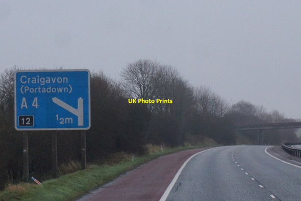 Photo 6"x4" M1 eastbound towards junction 12 Scotch Street c2015