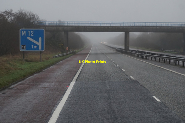 Photo 6"x4" M1 eastbound at Derrycarne Road Bridge Craigavon c2015