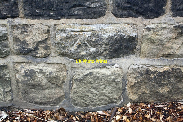 Photo 6"x4" Benchmark on #19 Lucy Hall Drive Baildon c2015
