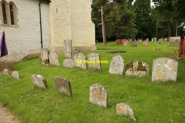 Photo 6"x4" Old Headstones near the Path Hampstead Norreys c2015