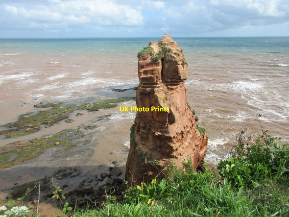 Photo 6"x4" Sea stack, Ladram Bay North Star c2015