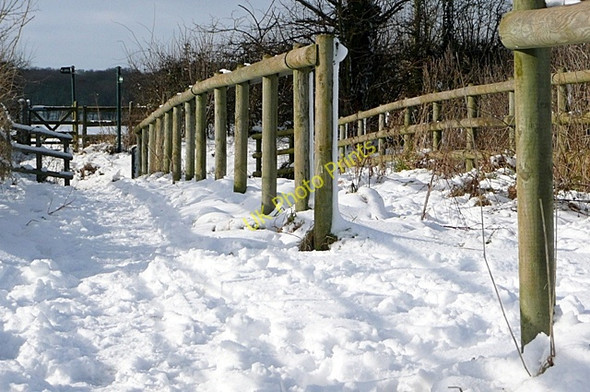 Photo 6"x4" End of the footpath\/bridleway Compton\/SU5280 c2009