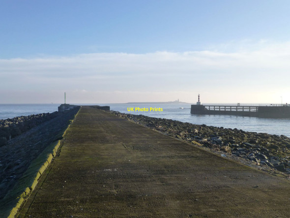 Photo 6"x4" Looking along the North Pier  Amble c2016