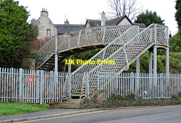 Photo 6"x4" Railway footbridge at Port Street Inverkeithing c2015