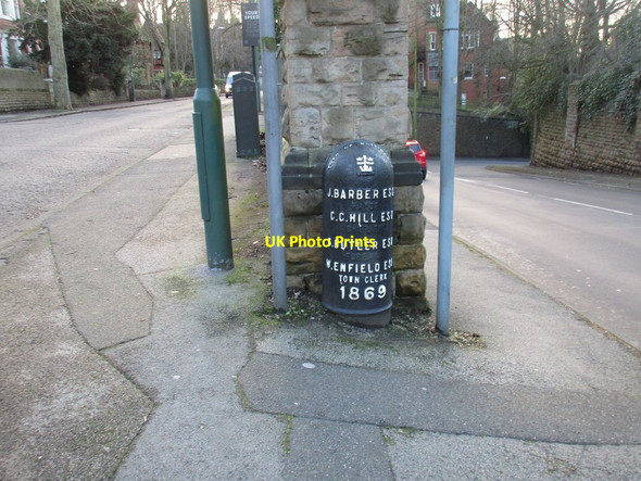 Photo 6"x4" Boundary marker at the junction of Mapperley Road and Redcliffe Road Nottingham\/SK5641 c2016