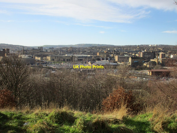 Photo 6"x4" View over central Huddersfield Huddersfield c2016