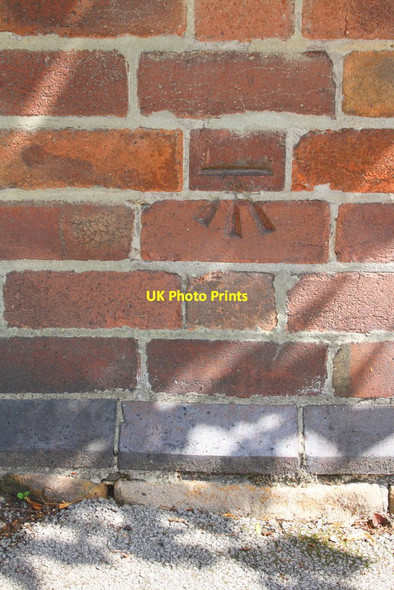 Photo 6"x4" Benchmark on South Road wall Nottingham\/SK5641 c2015