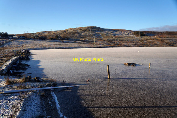 Photo 6"x4" Frozen outflow from Loch of Girlsta Girlsta c2016