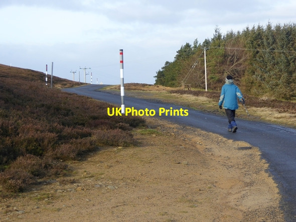 Photo 6"x4" Snowpoles on the road to Westburnhope Rawgreen c2016