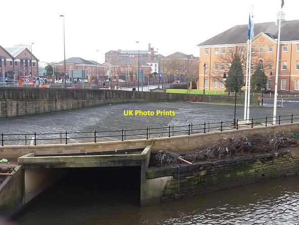 Photo 6"x4" Confluence of the Hol Beck and River Aire Leeds\/SE3034 c2016