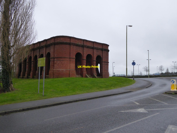 Photo 6"x4" Brick water tower, Rydon Lane Trading Estate, Exeter Sandy Gate\/SX9691 c2016