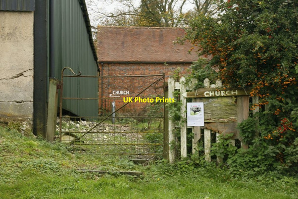 Photo 6"x4" Church Entrance Catmore c2015