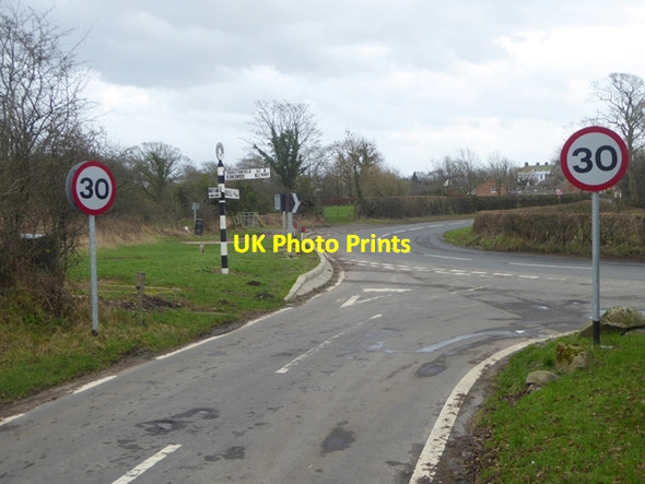 Photo 6"x4" Road junction at the west end of Moorhouse village Moorhouse\/NY3356 c2016