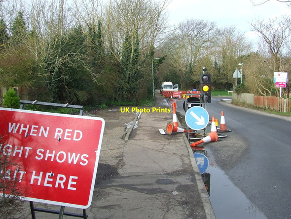 Photo 6"x4" Road Works Kessingland c2016