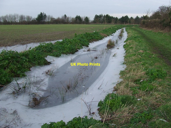 Photo 6"x4" Frozen Ditch Kessingland c2016