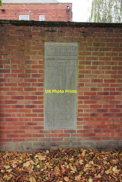Photo 6"x4" West Gate reopening plaque Lincoln c2014