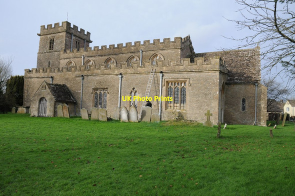 Photo 6"x4" Oaksey church Oaksey c2016