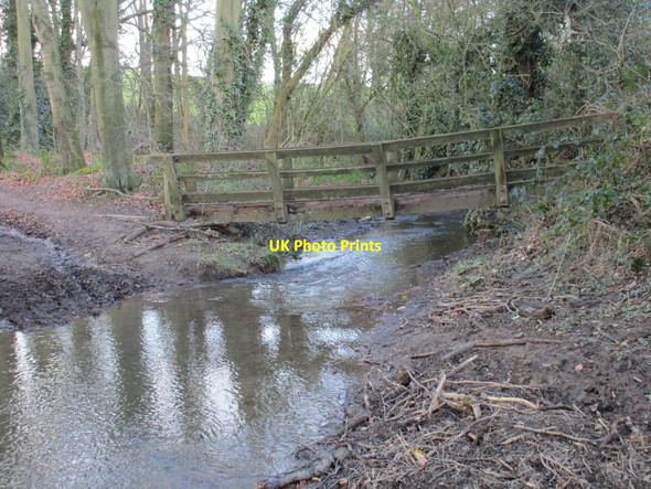 Photo 6"x4" Footbridge over the Moss Birleyhay c2016