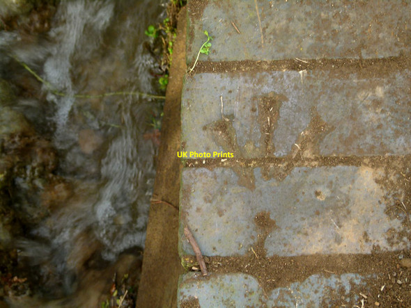 Photo 6"x4" Rivet bench mark, Oakham Road culvert Ashwell\/SK8613 c2016