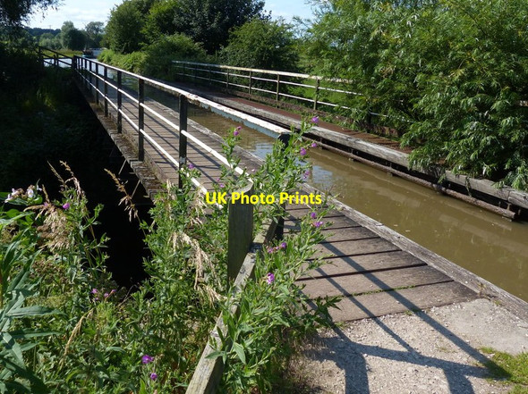 Photo 6"x4" Croxton Aqueduct crossing the River Dane Middlewich c2015