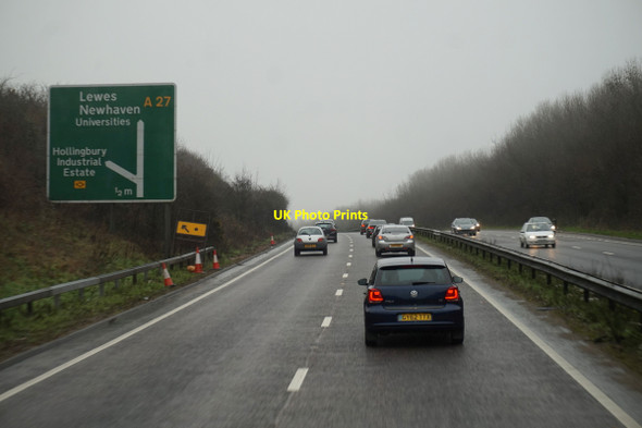 Photo 6"x4" A27 eastbound near Hollingbury Patcham c2016