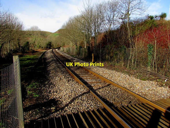 Photo 6"x4" Railway from Edwardsville towards Merthyr Tydfil Abercynon c2016