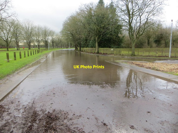 Photo 6"x4" Puddle on the Junction Chilton\/SU4885 c2016