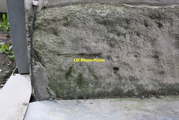 Photo 6"x4" Benchmark on 'The Greyhound' pub Barnoldswick\/SD8746 c2015