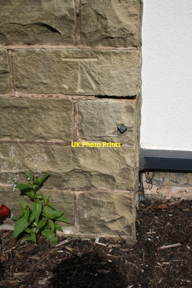 Photo 6"x4" Benchmark on West Craven High School Barnoldswick\/SD8746 c2015
