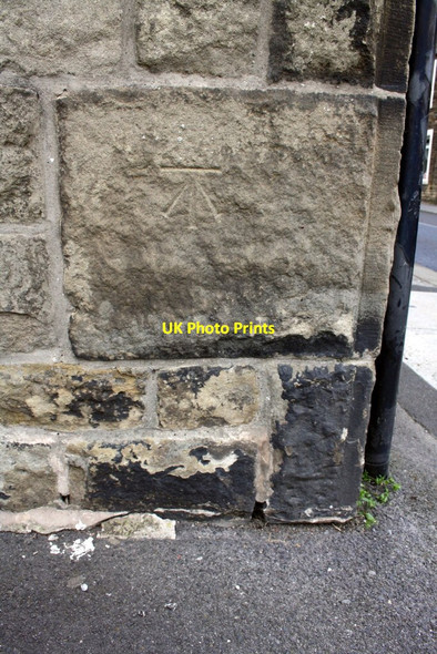 Photo 6"x4" Benchmark on #50 Essex Street Barnoldswick\/SD8746 c2015