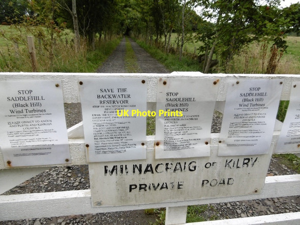 Photo 6"x4" Wind farm protest , Milnacraig of Kilry Bridge of Craigisla c2015